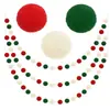 Guirlanda Colorida de Pompons de Feltro Cenário de Natal Decoração de Local Pendurado Lareira Parede Decoração de Festa em Casa