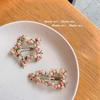 Horquilla de flor rosa con ambiente primaveral de Corea del Sur, dulce pinza para cabeza de hada, pinza de tiburón, accesorios para el cabello para niña