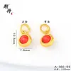 Nuevo Colgante Pequeño de Gema Estilo Chino con Alta Retención de Color, Joyería Antigua de Oro Arena Vietnamita, Accesorios Redondos Sencillos de Zirconia