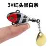 Señuelo Vib Impreso en 3D Pequeño Remolino Spinner Giratorio Metal para Lanzamiento Largo Señuelo Vibrante Cebo de Pesca de Agua Dulce para Lubina