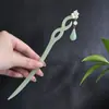 Pasador de Acetato Estilo Antiguo, Imitación de Jade, Pasador de Mariposa de Gama Alta Estilo Chino Nuevo, Pasador Elegante con Borla Estilo Nacional Hanfu Accesorio para el Cabello