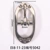Diâmetro interno 8mm fivela japonesa oval quadrada com rolo de perfuração chapeamento fivela branca rolo de neblina prata fio trefilação fábrica atacado fivela