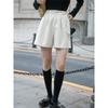 Pantalones Casuales de Pana 2024 Ropa de Otoño e Invierno para Mujeres Bajitas Nuevo Estilo Hong Kong Pantalones Cortos Sueltos de Pierna Ancha Cintura Alta Aspecto Adelgazante