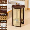 Mesa de Centro de Ratán, Mesa Lateral para Sofá de Sala de Estar, Mesa de Esquina, Mesita de Noche, Mesa Pequeña Creativa para Balcón, Gabinete Lateral, Mesa Pequeña de Estilo Japonés