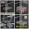 Percha de acero inoxidable con múltiples clips para secar calcetines, percha multifuncional para ropa, percha interior resistente al viento, gancho de secado