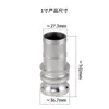 Conector industrial rápido padrão alemão tipo chave conector rápido Cam baixa pressão aço inoxidável cartão madeira tipo E cabeça macho tubo de água