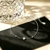 Pulsera de Plata Esterlina S925 para Mujer Estilo Coreano Dulce Amor Pulsera de Bolitas de Plata Pequeñas Temperamento Joyería de Mano en Forma de Corazón Joyería de Mano para Niñas