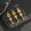 Chapado Completo en Plata S925 con Oro de 24 Quilates, Incrustado con Cadena de Eslabones Extendidos en Forma de Corazón Tradicional, Cadena de Extensión para Pulsera y Collar DIY, Accesorios de Plata