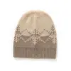Novo gorro de malha de cashmere com blocos de cor para outono e inverno para mulheres, grosso e quente, estilo coreano, simples e versátil, perfeito para cobrir a cabeça
