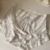 7226 Braguitas de Seda Helada Cómodas y Transpirables tipo Hada para Mujer, Lisas Sin Costuras de Algodón Puro con Refuerzo Extendido, Malla de Encaje Antibacteriana 10A