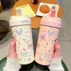 Copo Térmico Portátil com Revestimento Interno de Cerâmica para Meninas Separação de Chá e Água Copo de Café de Viagem com Cordão Venda por Atacado Cerâmica Spray