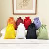 Bolsas de Linho Coloridas com Cordão para Atacado com Logo Impresso, Bolsas de Armazenamento com Cordão, Bolsas para Joias, Bolsas de Maquiagem