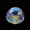 Vaso de cristal para decoración de uñas, vaso de lavado con degradado avanzado, recipiente de limpieza de vidrio transparente octagonal con diamante y tapa, vaso para joyería