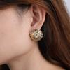 Pendientes Corea se pueden tejer personalidad femenina oro empaque independiente moda larga temperamento pendientes geométricos