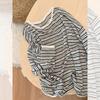 Camiseta de Manga Larga a Rayas Retro Moderna y Relajada para Mujer en Verano Chic Uso Holgado Aspecto Adelgazante Blusa Top con Protección Solar
