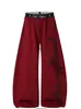 Pantalones deportivos de moda con doble cintura, bloques de color, estampado de letras para hombre y mujer, pantalones holgados de pierna ancha, estilo jazz, con curvas para verano