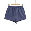 Calça Casual Tendência Solta com Cordão para Mulheres, Nova Coleção Outono Cintura Elástica Calça Reta para Casa Shorts Listrados