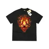 Camiseta de Manga Corta con Estampado de Payaso Ardiente CORTEIZ para Hombre Verano Tendencia High Street Europeo Americano Holgada Algodón Puro Venta al por Mayor de Fábrica
