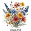 Estilo Chinês Retrô Flores Bonitas Estampa Floral Transferência Térmica Camiseta Bolsa Impressão por Transferência Térmica Lavável Impressão Offset Transferência Térmica Atacado