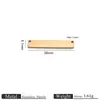 Pieza de conexión rectangular de acero inoxidable personalizada de doble agujero, tira larga geométrica minimalista, accesorios para joyería DIY hechos a mano, venta al por mayor
