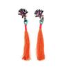 Pendientes de borla hechos a mano para mujer, estilo nacional europeo y americano, largos, de color, con forma de paraguas, bohemios, fabricantes de joyas al por mayor