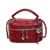 Bolso de hombro para mujer de alta gama, moderno y a la moda, bolso cruzado versátil, bolso de mano acolchado con cadena, bolso tipo caja