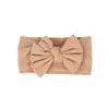 Diadema para el cabello de niños europeos y americanos, tocado, venta al por mayor, color sólido para bebé, hilo, lazo hecho a mano para DIY, algodón