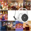 Tubo de luz de proyección para vacaciones transfronterizo luz de tormenta de nieve LED enchufe USB luz de Navidad luz de proyección de ambiente de Halloween
