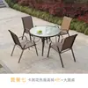 Mesa y sillas apilables para exteriores con reposabrazos, sillas con respaldo de tela a prueba de lluvia para patio, terraza de ocio para balcón, cafetería de té, casa de té