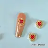 Accesorios para Uñas Serie Chica Mágica: Decoraciones para Uñas con Forma de Corazón Iridiscente y Llave, Incrustadas con Diamantes, Accesorios para Uñas Y2K Famosos en Internet