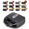 Máquina de Sándwiches Americana Estándar Transfronteriza 10 en 1, Máquina para Waffles Intercambiable, Máquina para Donas, Máquina para Desayuno con Pastel, Máquina para Galletas