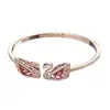Shijia Réplica 1:1 Colar de Cisne Coração Pulsante para Mulheres Corrente de Clavícula Cisne Dinâmico Swarovski para Mulheres Fabricante Dropshipping