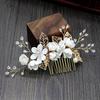 Nova Coreana Cocar De Noiva Mori Estilo Flor Artesanal Pente De Pérola Doce Pente De Cabelo Bonito Estilo Retrato Acessórios De Cabelo