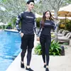 Traje de Buceo para Mujer Flotante de Manga Larga Traje de Baño Traje de Medusa para Pareja Traje Dividido para Surf Traje de Flotación para Hombre
