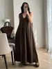 Vestido Cruzado sin Mangas Estilo Europeo y Americano Verano 2026 Nuevo Algodón Puro Vacaciones Casual Cuello en U Holgado Largo