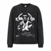 Camiseta Retrô Manga Longa Filme Scarface Impressão Digital Direta Solta Algodão de Xinjiang Gola Redonda Top Outono Inverno Masculino