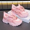 Tênis Vazados Femininos Estilo Coreano Verão Novo Antiderrapante Solado Macio Confortável Casual Respirável Tênis Pai Sapatos de Menina
