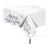 ZB272 copo de nieve plateado mantel de Año Nuevo mantel de fiesta 130 * 220cm mantel de fiesta desechable mantel de fiesta de PE