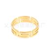 Anillo de Acero Inoxidable con Patrón de Gran Muralla Hueco de Acero de Titanio Anillo de Luz Circular Simple Europeo y Americano Transfronterizo Lujo de Alta Gama Anillo de Pareja Mismo Estilo para Hombres y Mujeres Elegante