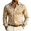 Impresión Digital Amazon Camisa Casual de Manga Larga para Hombre Estilo Nuevo Moda Fábrica de Ropa para Hombre de Comercio Exterior Venta al por Mayor
