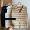 Luxo Leve Indústria Pesada Pecuária Penny Roupa Externa Quente Colete Penugem de Ganso Branco Colete de Penas Feminino Outono e Inverno Novo 200881