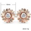 Estilo Fresco y Sencillo Deseo Nuevos Pendientes de Flor Estilo Europeo y Americano Chapado en Oro de 18 Quilates Pendientes de Crisantemo y Girasol Joyería