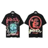 Transfronterizo 24ss Hell Star Hellstar Estilo Europeo y Americano High Street Manga Corta Tendencia Camisetas para Hombre y Mujer Belleza de Nicho Marea