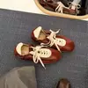 Zapatos de Mujer de Venta Caliente Estilo Nuevo Cómodos Piel Suave Suela Suave Aumento Oculto de Altura Con Cordones Básicos Ligeros Goma Antideslizante Zapatos de Entrenamiento Alemanes