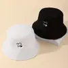Estilo Coreano Simple Moda Amor Bordado Sombrero de Pescador Pareja Casual Transfronterizo Sombrero de Sombrilla Protección Solar para Viajes Sombrero de Cuenca
