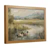 Popular Pintura de Escritorio con Marco de PS de Grano de Madera de Amazon para Decoración de Sala de Estar, Pared de Fondo de Sofá, Pintura Colgante de Paisaje Campestre