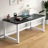 Mesa de computador, mesa de quarto, mesa para casa, mesa de estudo para estudantes, escrivaninha, tampo de mesa simples, mesa de escritório retangular dupla espessada para duas pessoas
