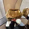Yuezi 2026 Verano Nuevo Diseño Bolso Nube Dorada para Mujer Bolso Cruzado de Cadena Plisada Bolso de Mano de Moda Tendencia