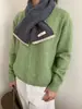 Bufanda de punto 100% lana con cuello cruzado, nuevo modelo otoño e invierno, cálida y versátil, calentador de cuello corto, fabricante para comercio transfronterizo