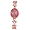 Comercio exterior nuevo reloj de pulsera de lujo con diamantes de imitación de cuerpo completo para mujer, esfera redonda de tamaño pequeño, moda y temperamento, incrustado con diamantes de colores, reloj de pulsera pequeño tipo brazalete